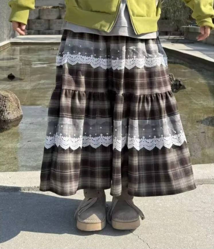 [WEBSITE EXCLUSIVE] C3104 Vintage Tiered Maxi Skirt