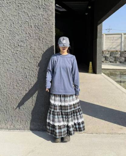 [WEBSITE EXCLUSIVE] C3104 Vintage Tiered Maxi Skirt