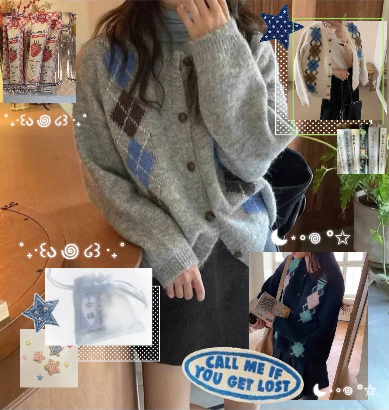 [Preorder 1st Drop Price] C3106 Mosaic Knit Cardigan