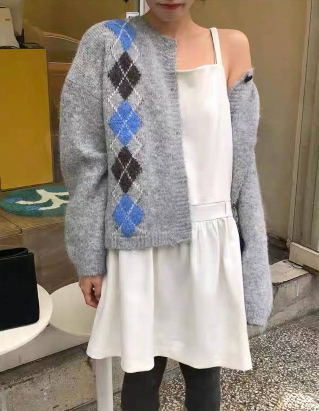 [Preorder 1st Drop Price] C3106 Mosaic Knit Cardigan