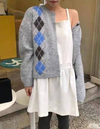 [Preorder 1st Drop Price] C3106 Mosaic Knit Cardigan