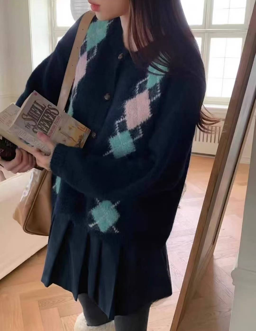 [Preorder 1st Drop Price] C3106 Mosaic Knit Cardigan