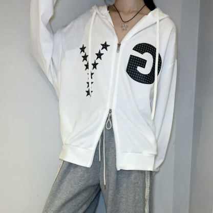 C3303 Starry Double Zip Hoodie