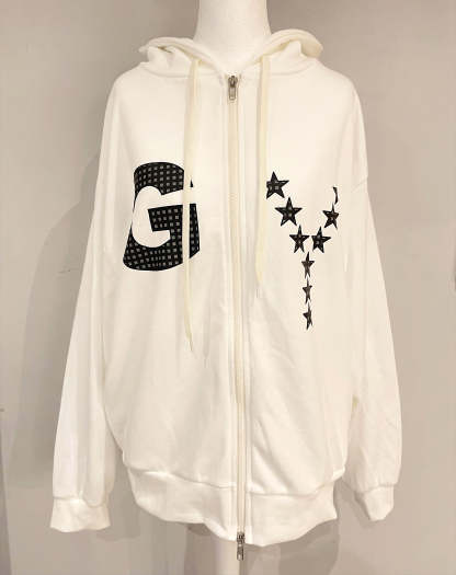 C3303 Starry Double Zip Hoodie