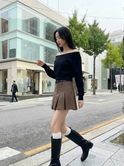 [Preorder 1st Drop Price] C3317 Zipper Bardot Top