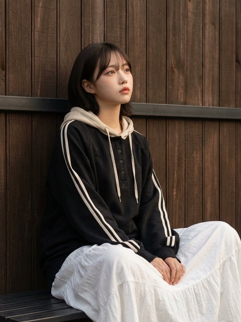 [Preorder 1st Drop Price] C3319 Crimson Henley Hoodie