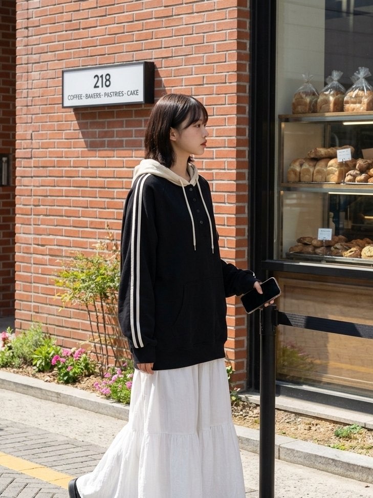 [Preorder 1st Drop Price] C3319 Crimson Henley Hoodie