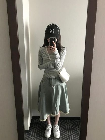 [Preorder 1st Drop Price] C3509 Denim Midi Skirt