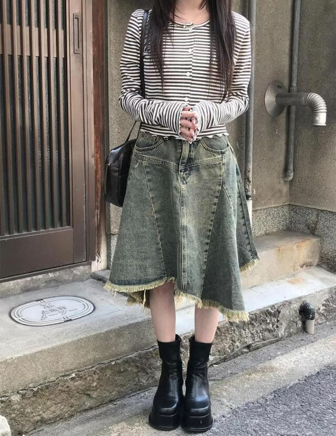[Preorder 1st Drop Price] C3509 Denim Midi Skirt