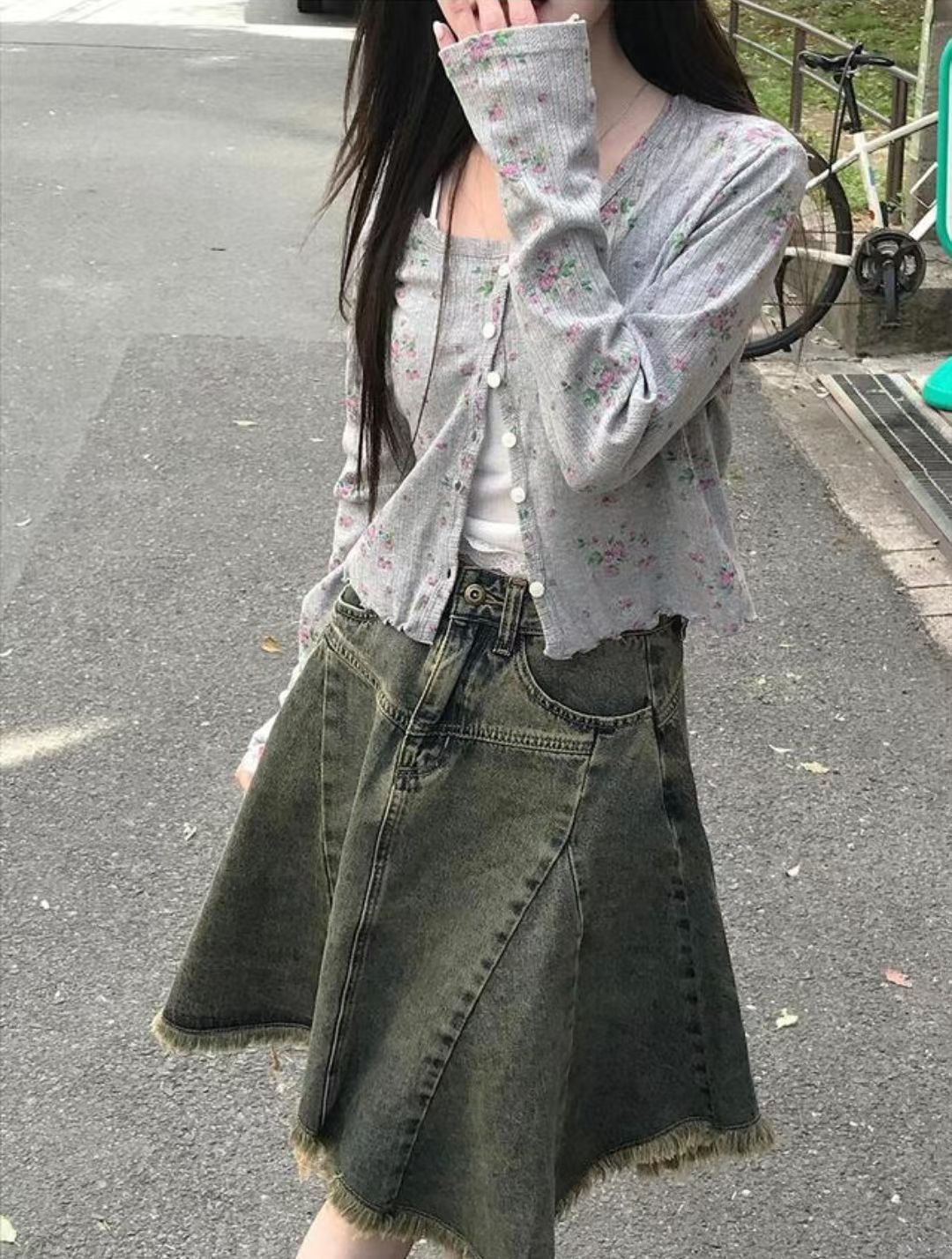 [Preorder 1st Drop Price] C3509 Denim Midi Skirt