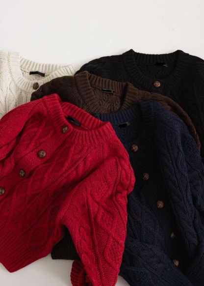 [WEBSITE EXCLUSIVE] C3702 Twist Knit Cardigan