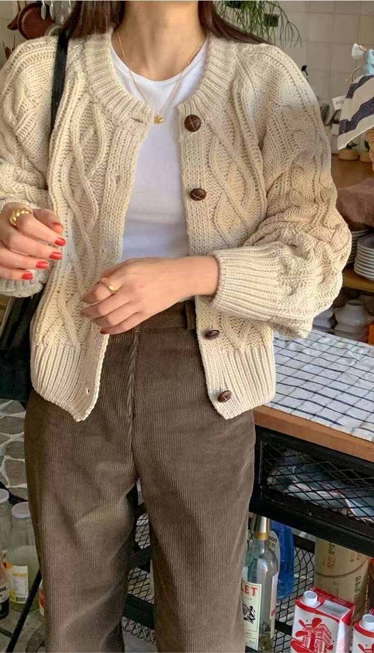 [WEBSITE EXCLUSIVE] C3702 Twist Knit Cardigan