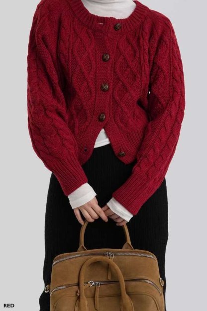 [WEBSITE EXCLUSIVE] C3702 Twist Knit Cardigan