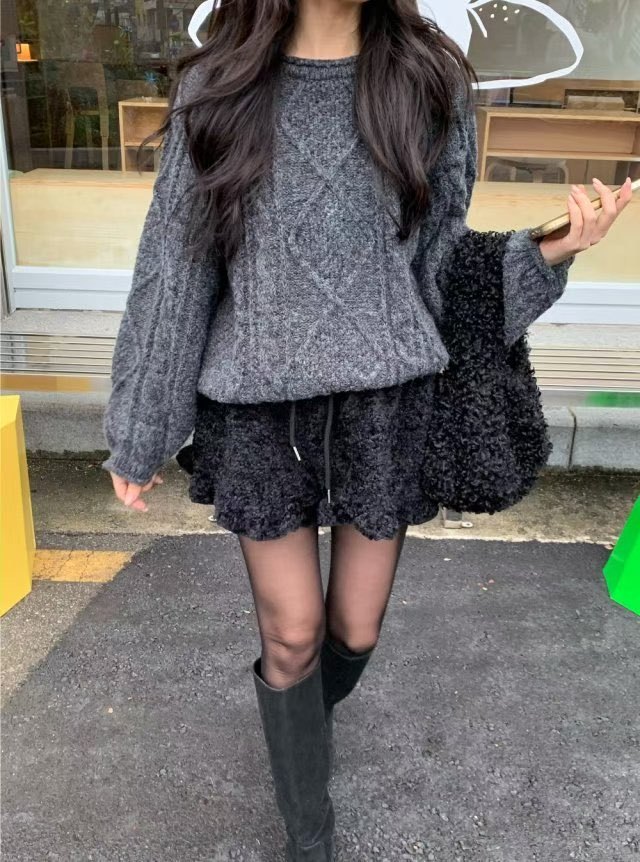 [Preorder 1st Drop Price] C3705 Cable Raglan Knit Sweater