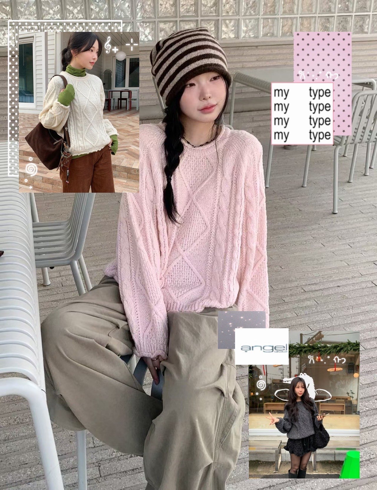 [Preorder 1st Drop Price] C3705 Cable Raglan Knit Sweater