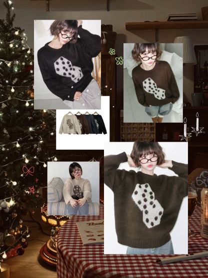 [WEBSITE EXCLUSIVE] C3904 Double Dice Knit Sweater