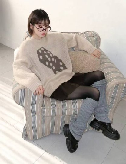 [WEBSITE EXCLUSIVE] C3904 Double Dice Knit Sweater