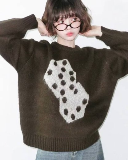 [WEBSITE EXCLUSIVE] C3904 Double Dice Knit Sweater
