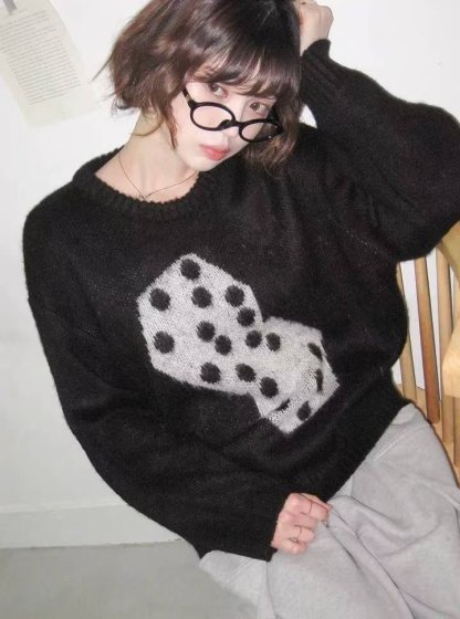 [WEBSITE EXCLUSIVE] C3904 Double Dice Knit Sweater