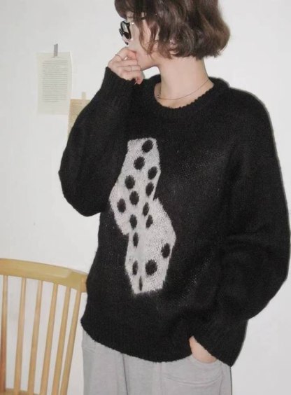 [WEBSITE EXCLUSIVE] C3904 Double Dice Knit Sweater