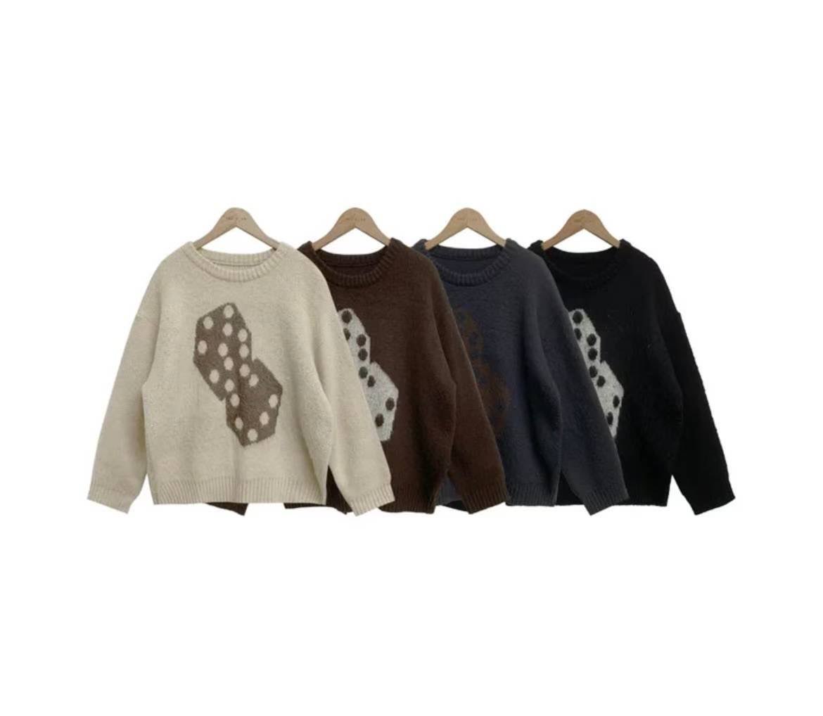 [WEBSITE EXCLUSIVE] C3904 Double Dice Knit Sweater