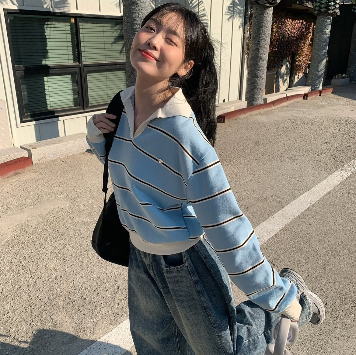 [Preorder 1st Drop Price] C4002 Heartbeat Collared Sweater