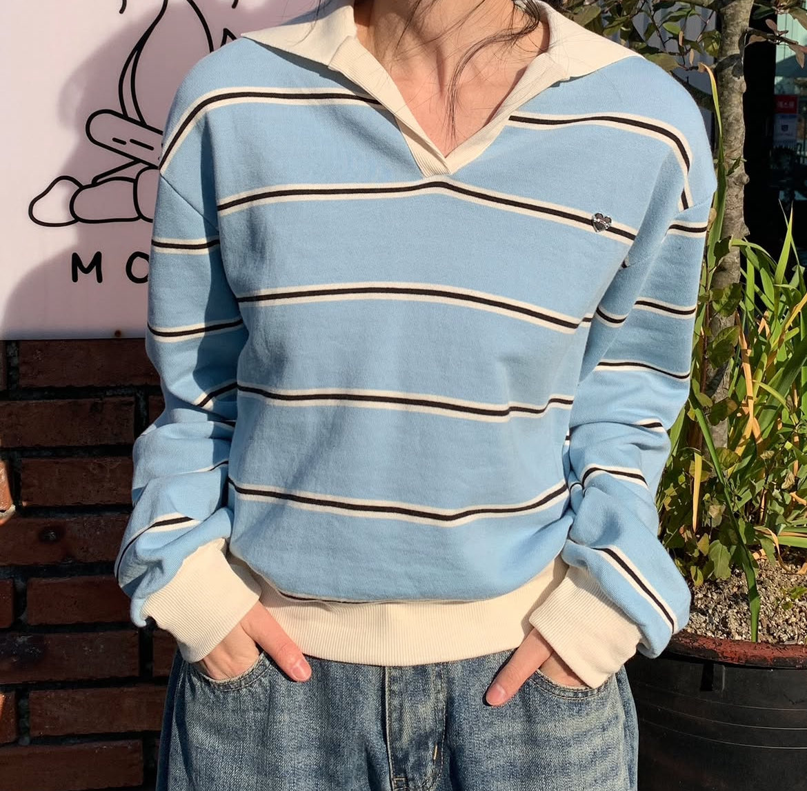 [Preorder 1st Drop Price] C4002 Heartbeat Collared Sweater