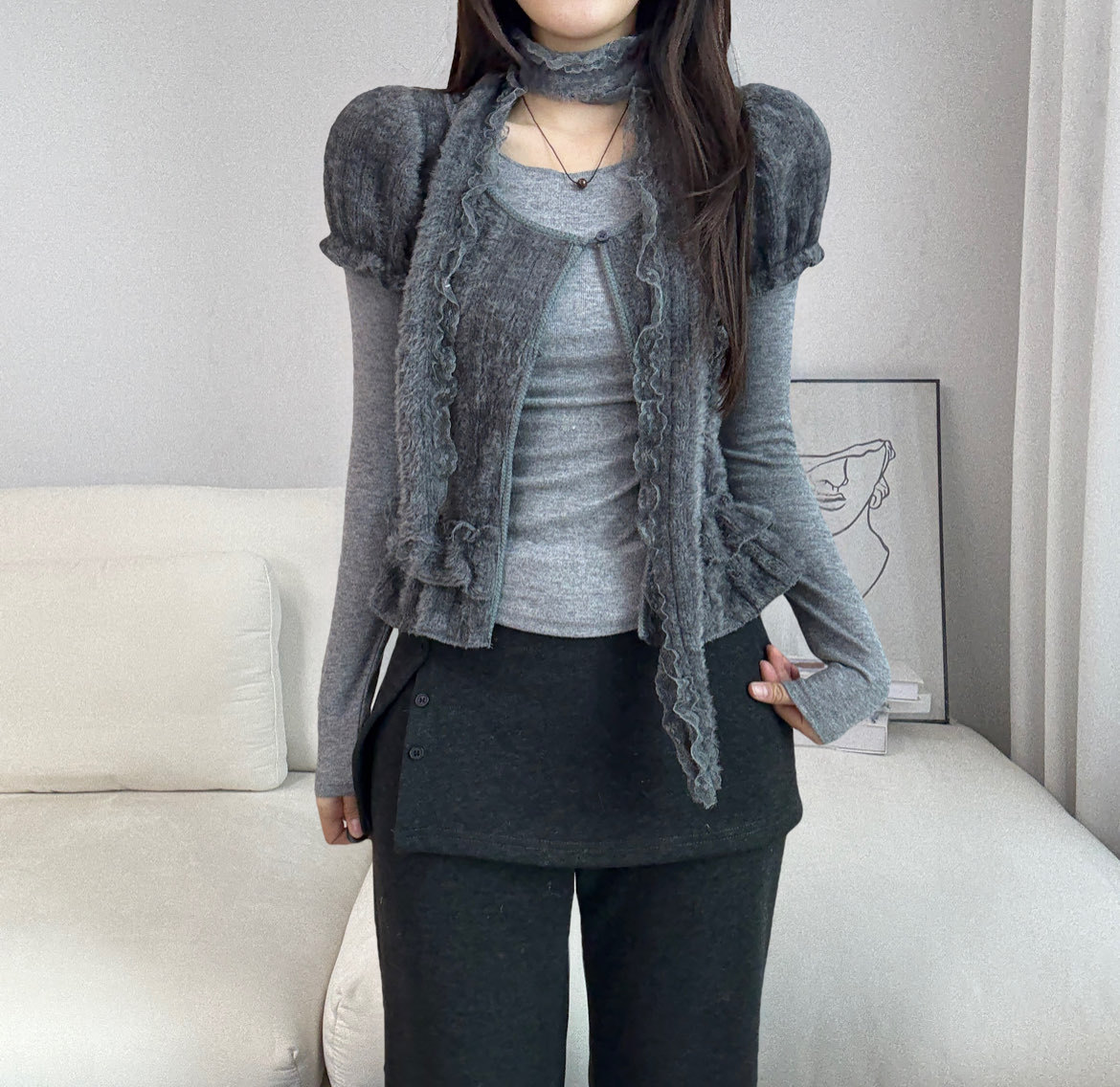 [Preorder 1st Drop Price] C405 Moonlace Boheme Ruffle Set