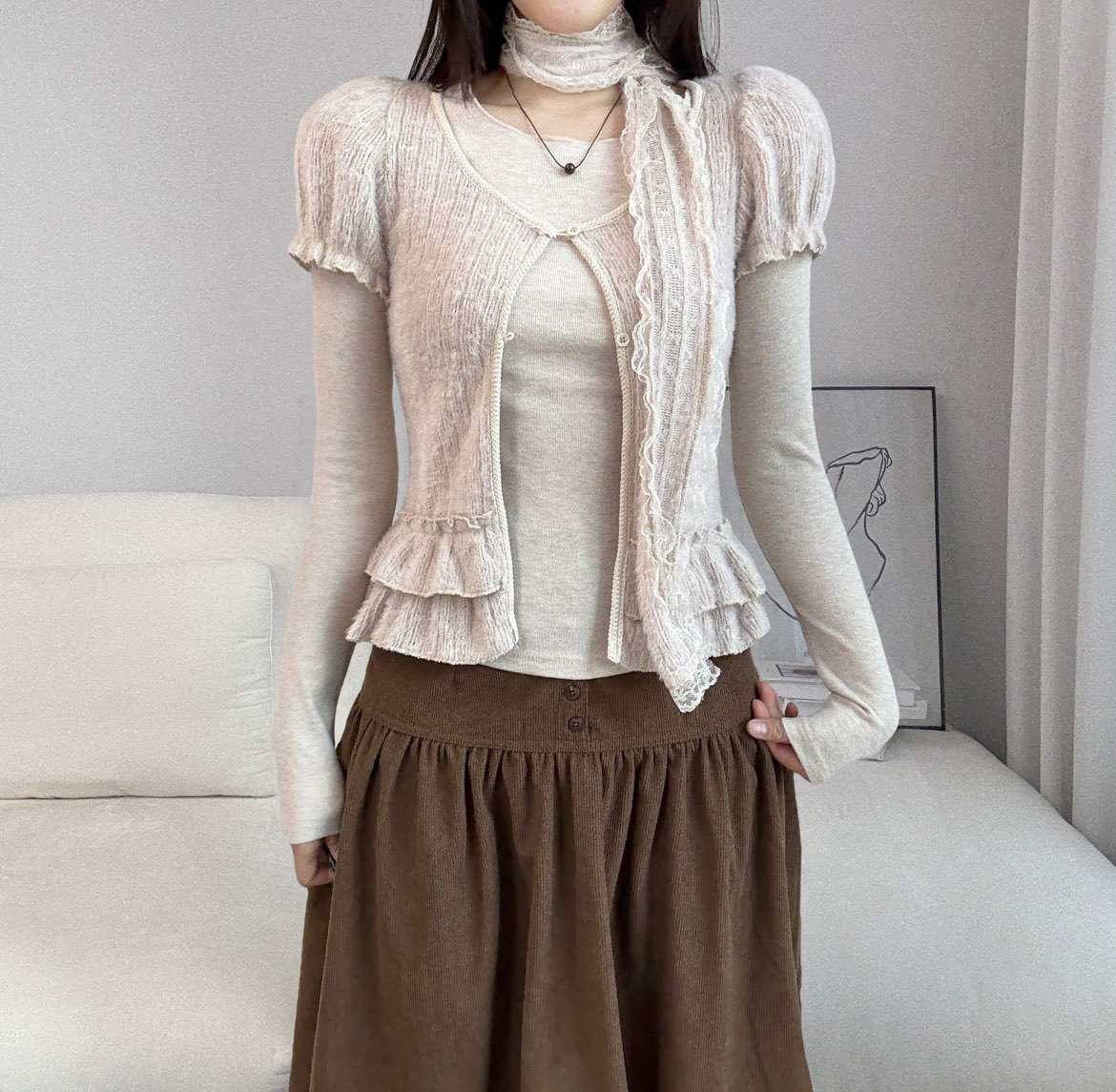 [Preorder 1st Drop Price] C405 Moonlace Boheme Ruffle Set