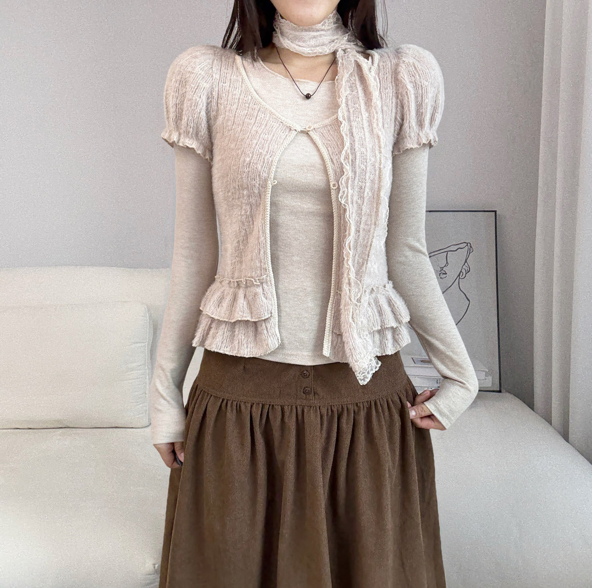 [Preorder 1st Drop Price] C405 Moonlace Boheme Ruffle Set