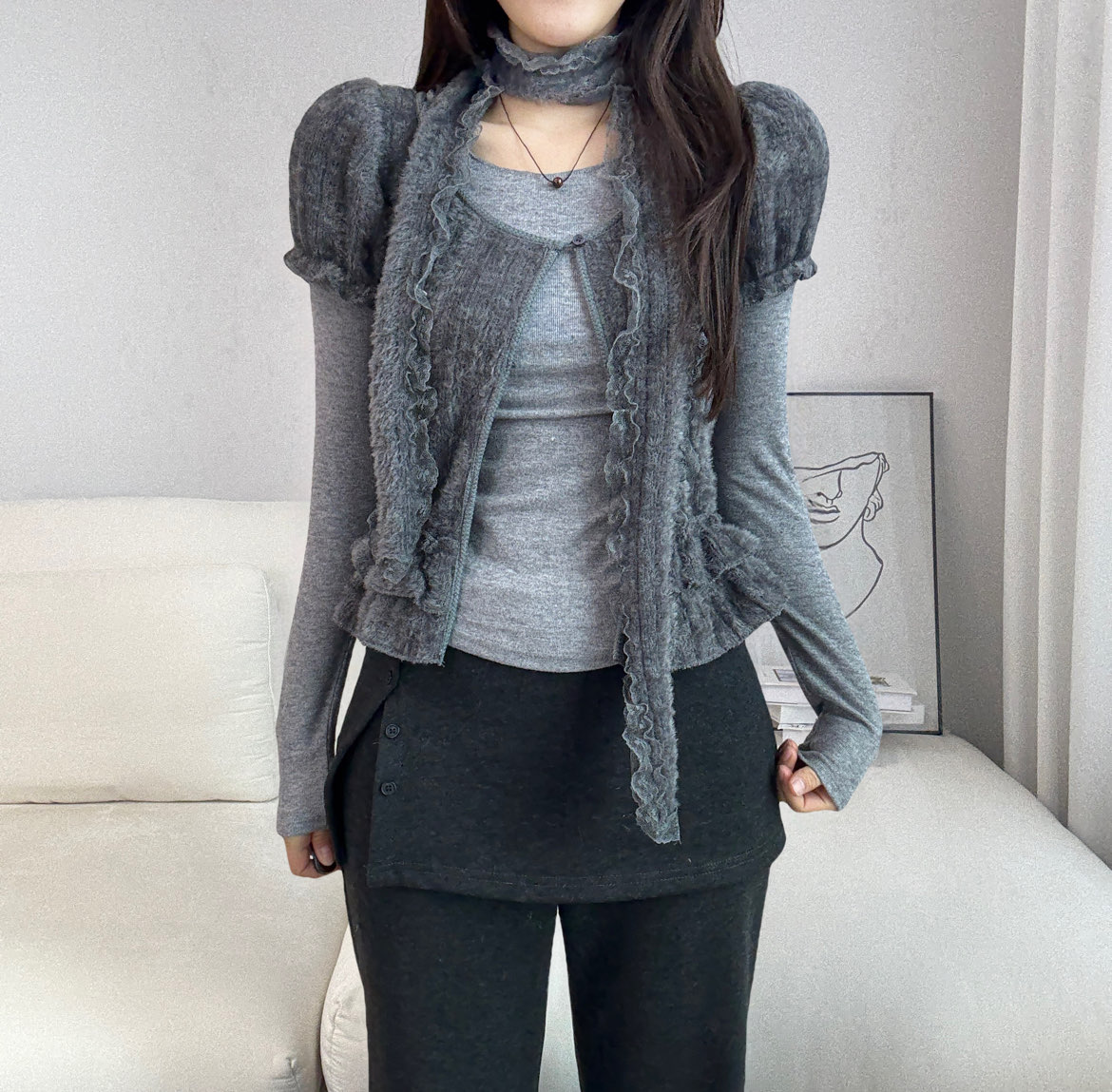 [Preorder 1st Drop Price] C405 Moonlace Boheme Ruffle Set