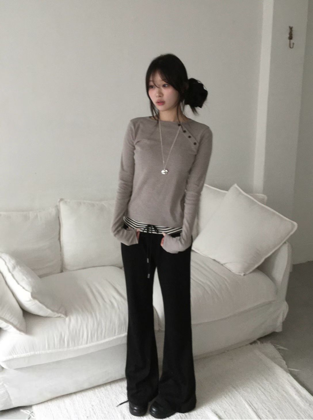 [Preorder 1st Drop Price] C4905 Layered Bootcut Pants