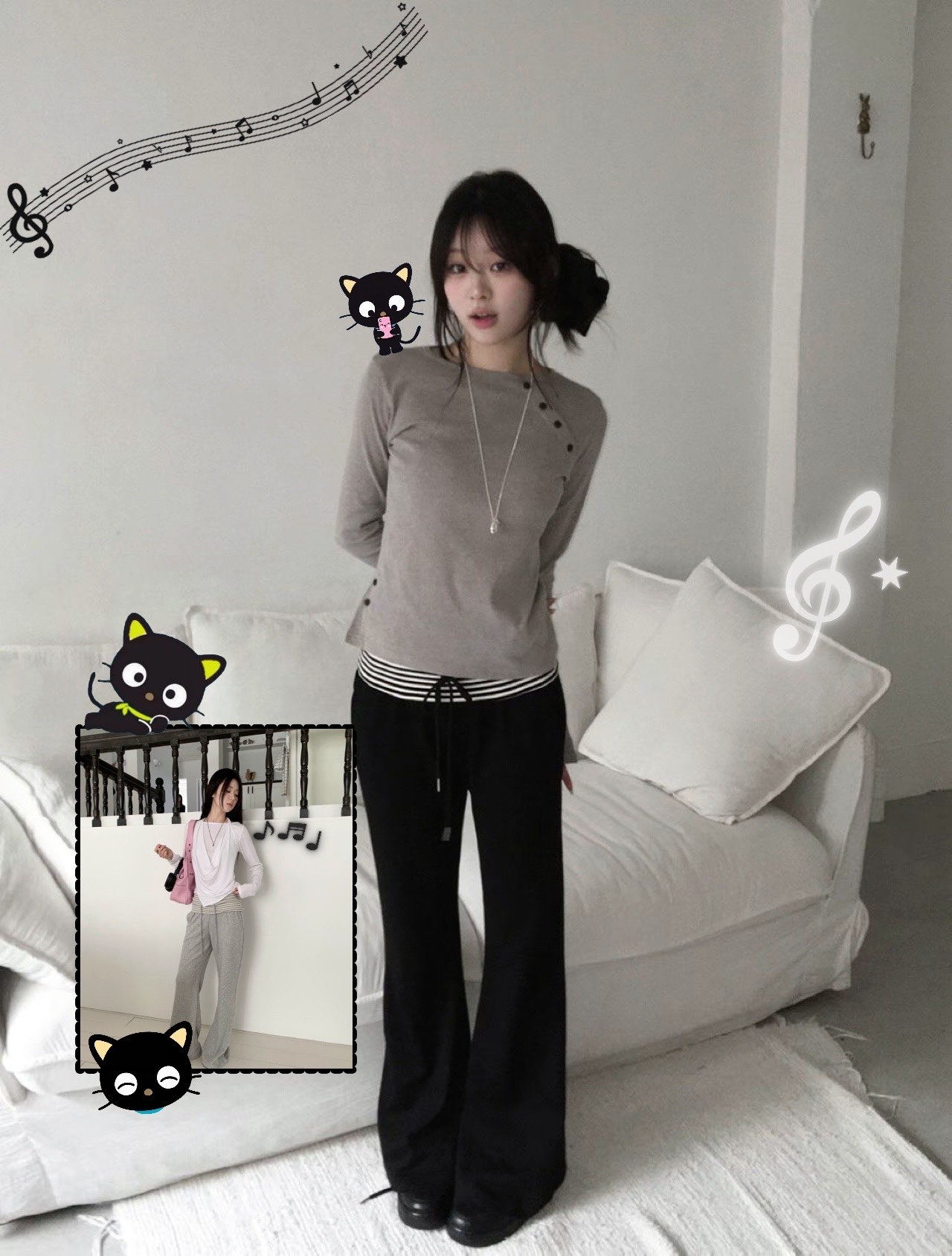 [Preorder 1st Drop Price] C4905 Layered Bootcut Pants