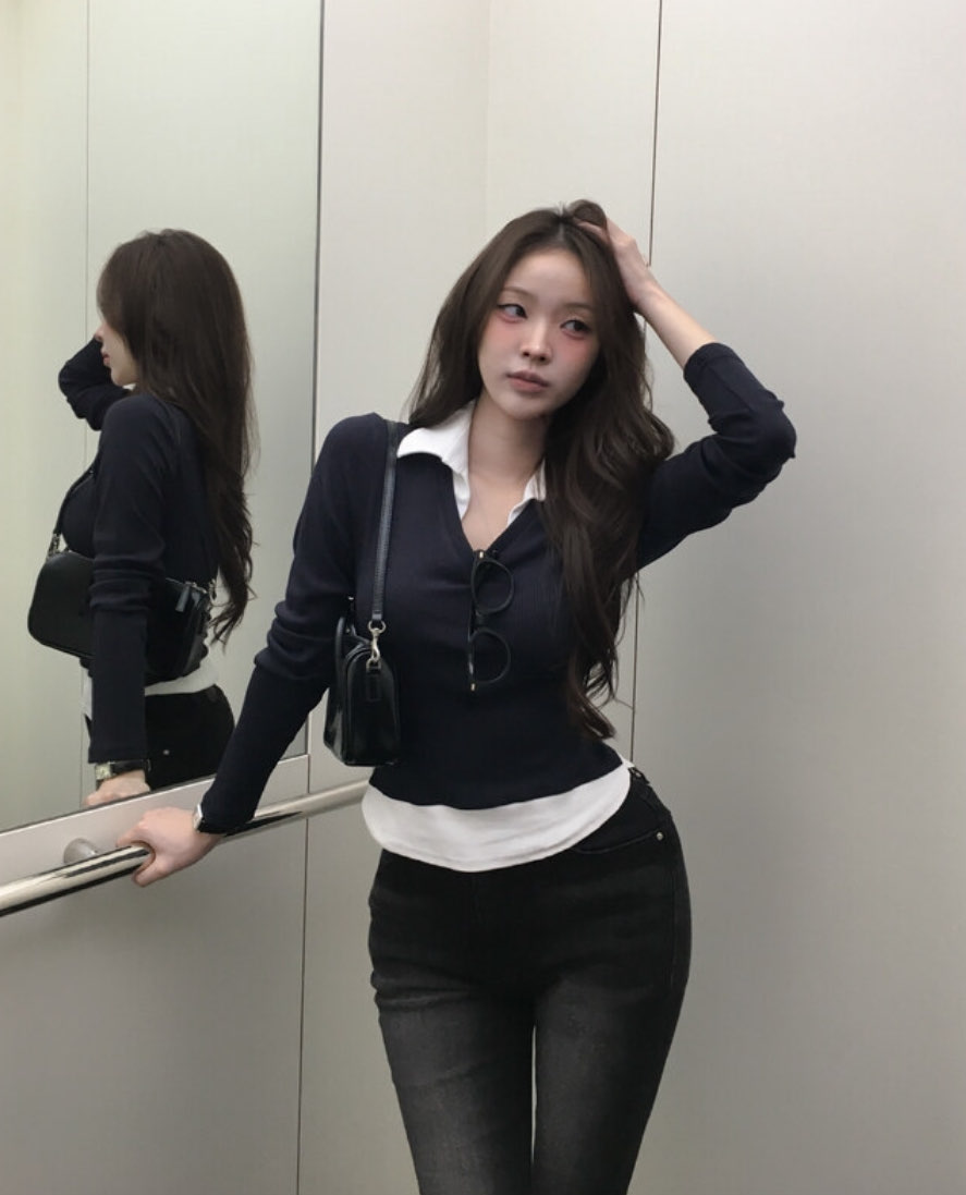 [Preorder 1st Drop Price] C504 Preppy Layered Top