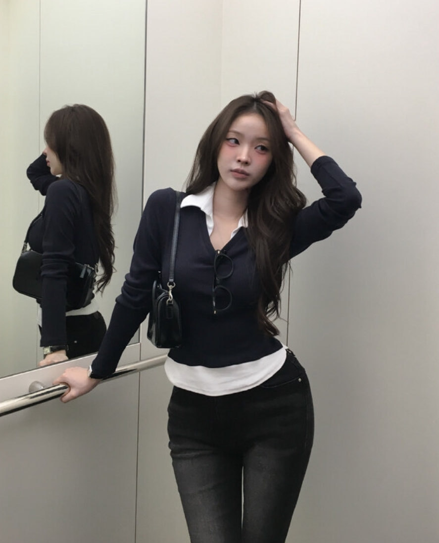 [Preorder 1st Drop Price] C504 Preppy Layered Top