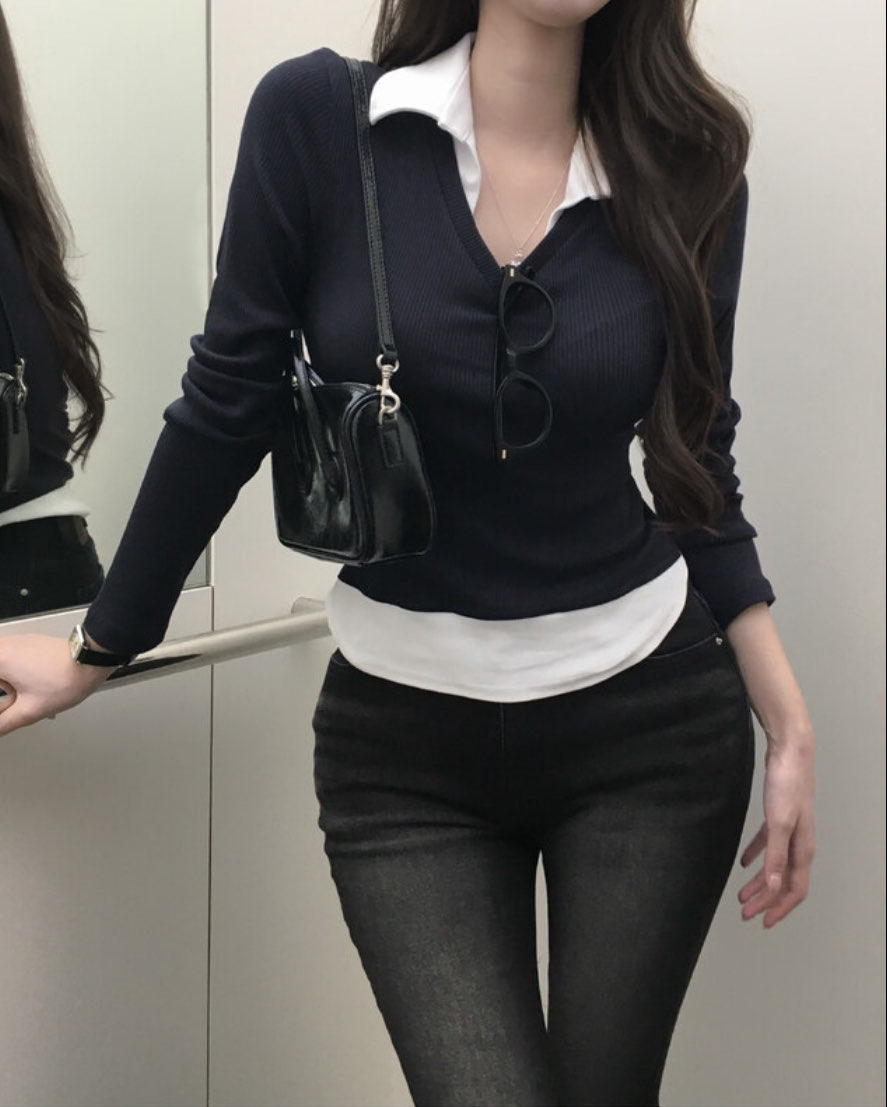 [Preorder 1st Drop Price] C504 Preppy Layered Top