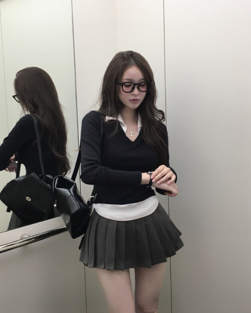 [Preorder 1st Drop Price] C504 Preppy Layered Top