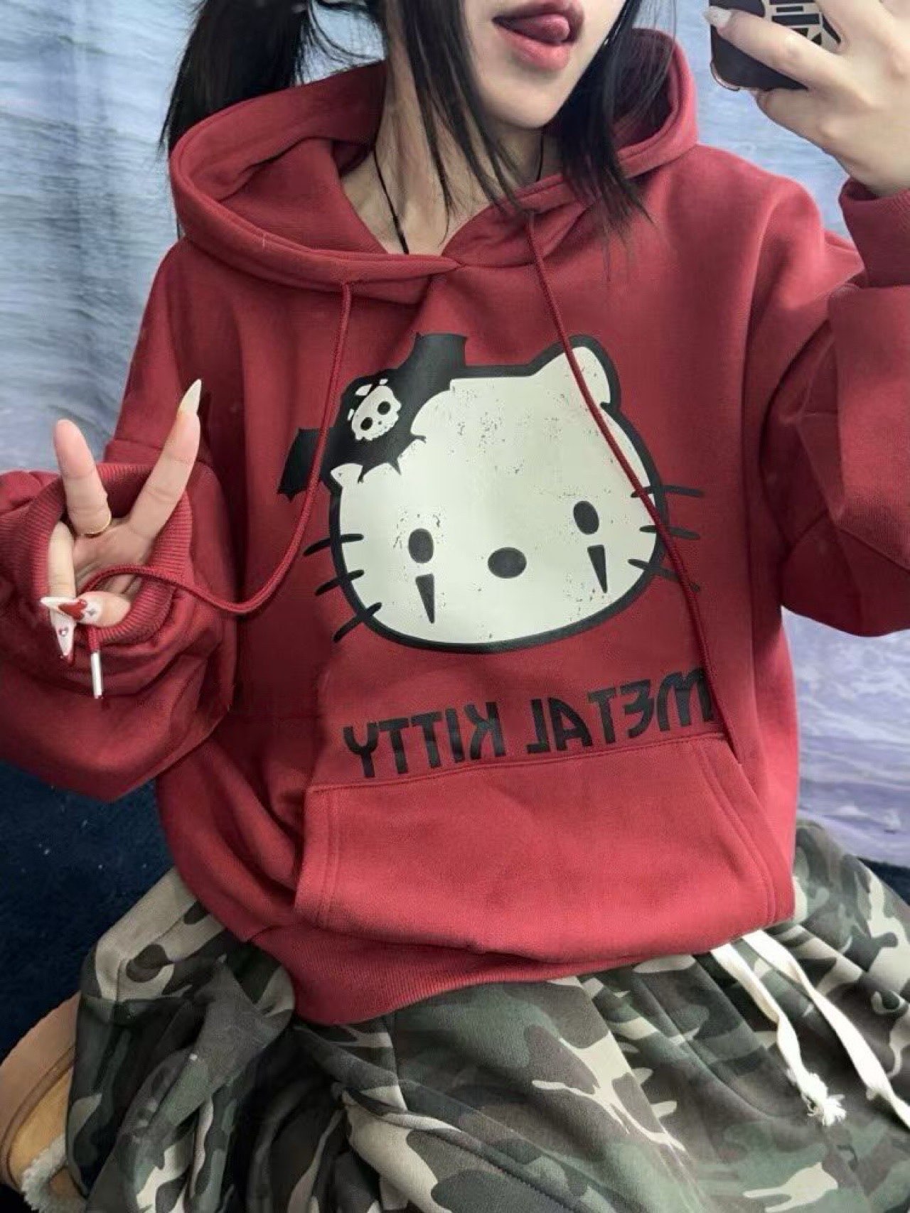 [Preorder 1st Drop Price] C902 Metal Kitty Hoodie