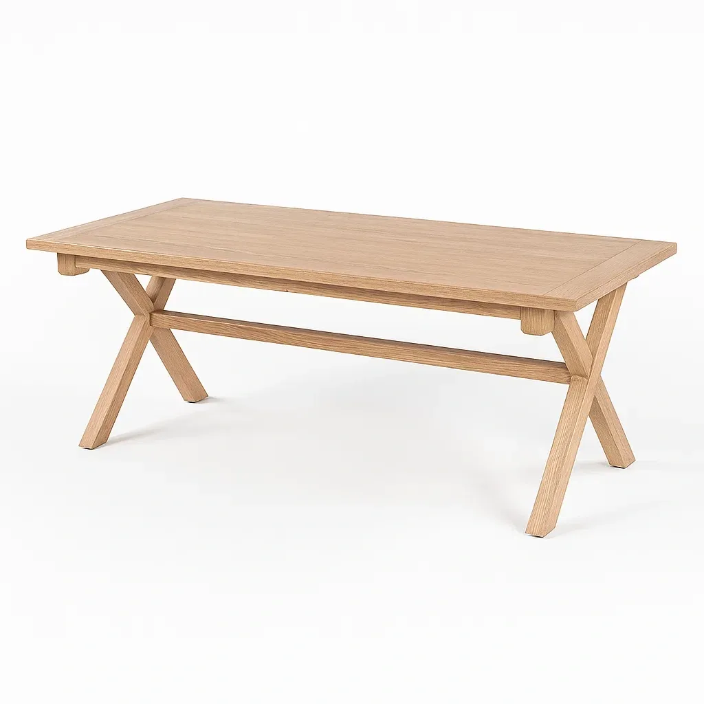 Table de salle à manger rectangulaire en chêne massif