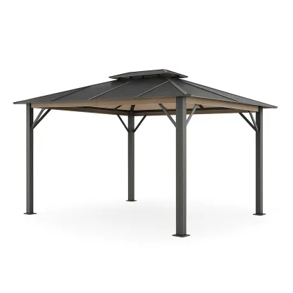 Pavillon de jardin en aluminium et acier