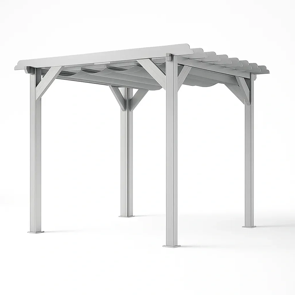 Pergola de jardin en aluminium gris