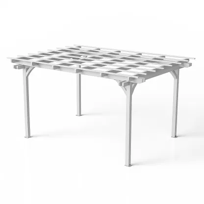Pergola de jardin en aluminium blanc