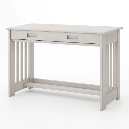 Bureau en bois blanc avec tiroir 120 × 60 × 75 cm