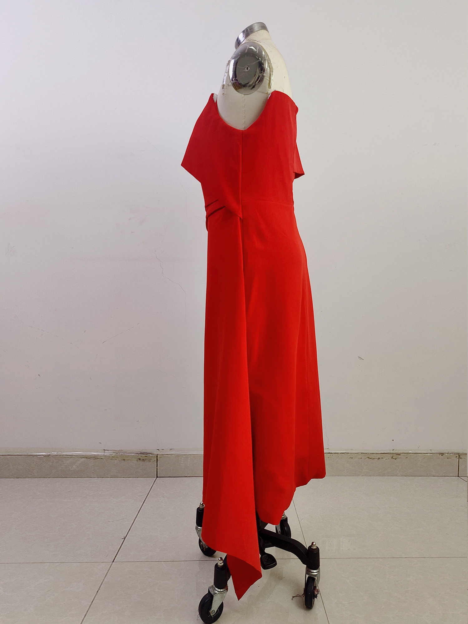 One Shoulder Formal Dresses Tea Length A Line Strapless Evening Cocktail Dress
