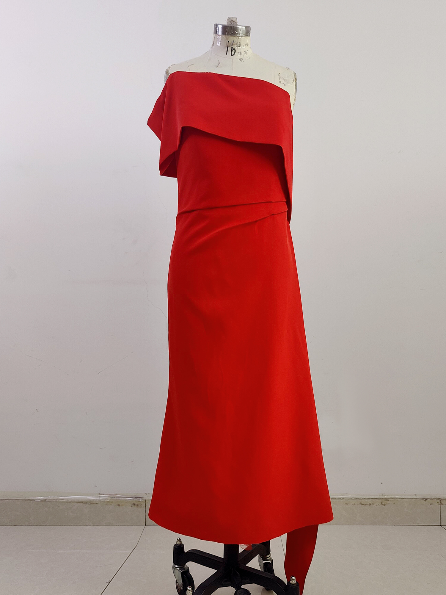 One Shoulder Formal Dresses Tea Length A Line Strapless Evening Cocktail Dress