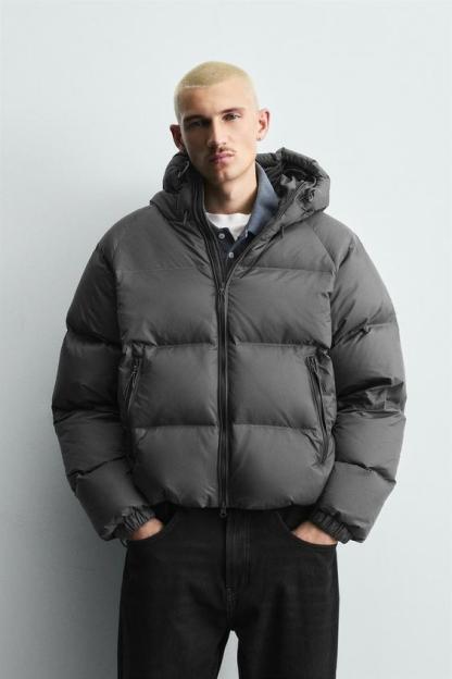 ZARA FEATHER WATER REPELLENT PUFFER JACKET