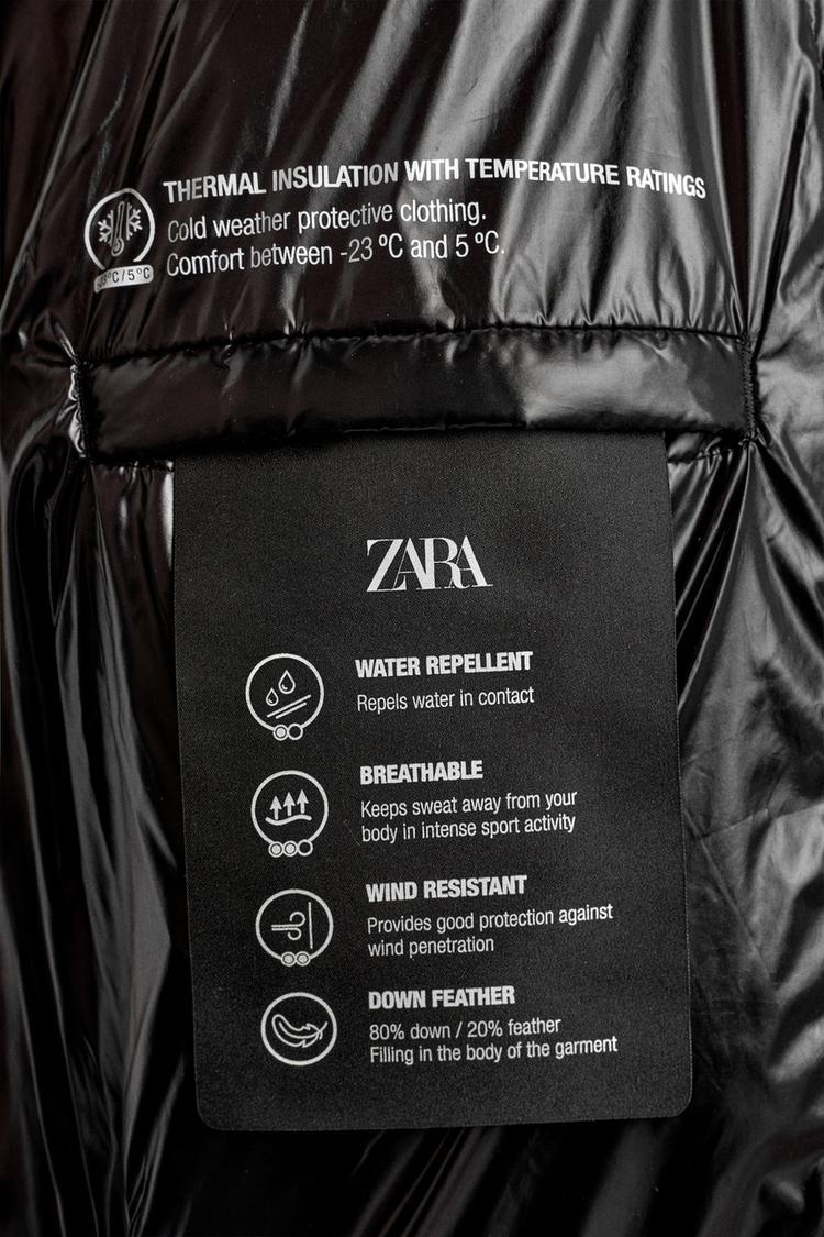 FEATHER PUFFER JACKET WITH HOODIE