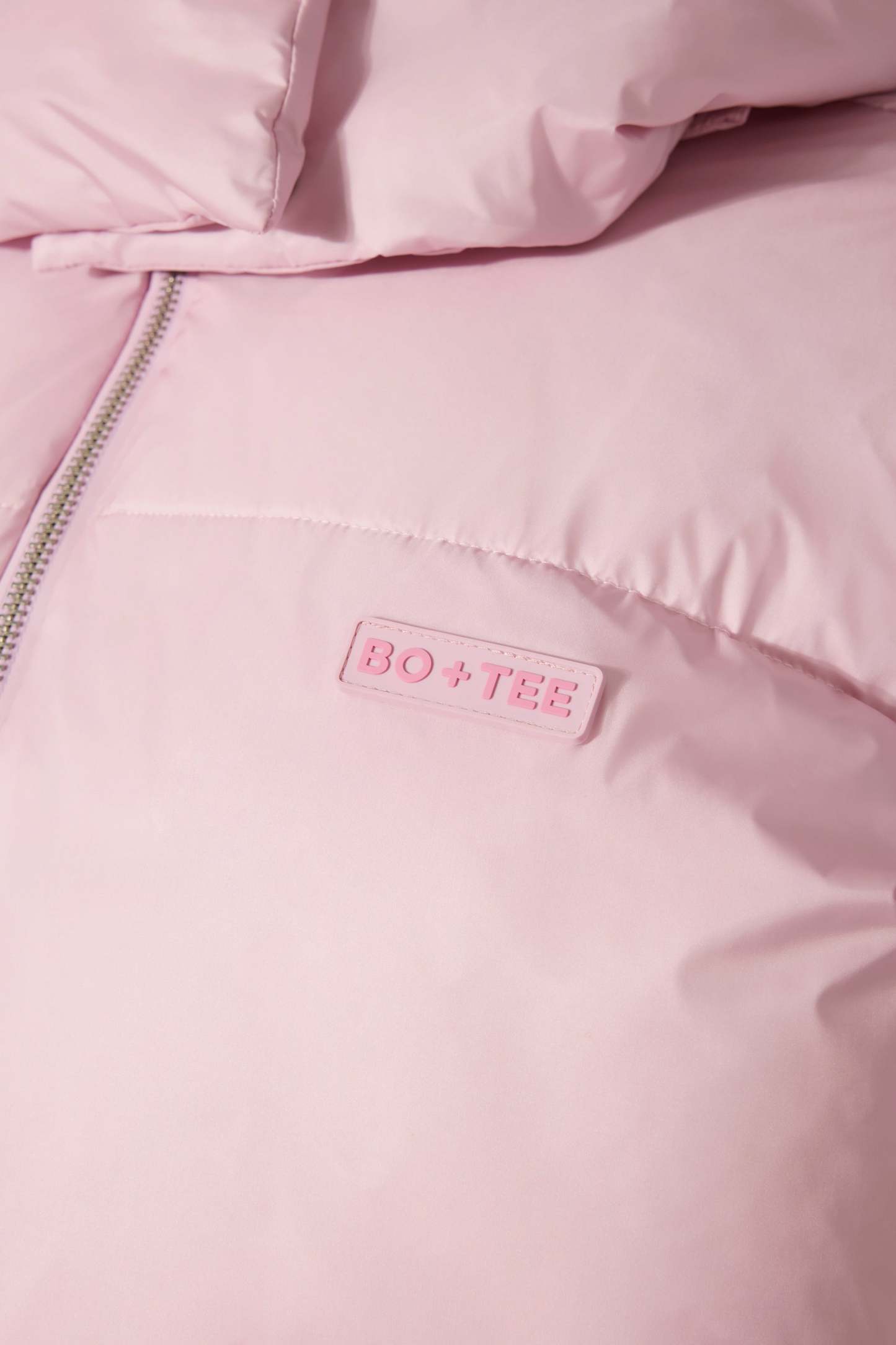 Waterproof Cropped Oversized Ski Jacket in Powder Pink