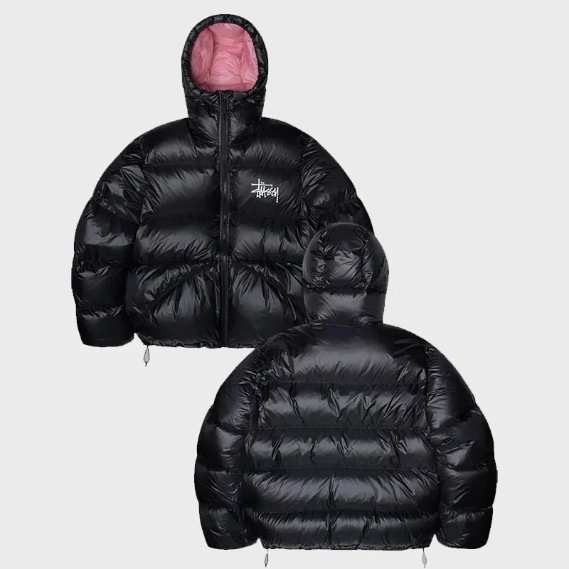Stussy Black Puffer Jacket