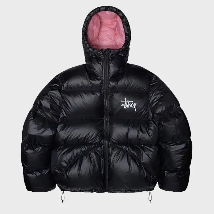 Stussy Black Puffer Jacket